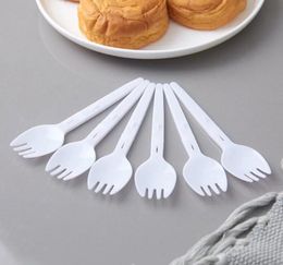 5000pcs / lot Plastic Scoop Folding Fork Lepel Meten Lepel Ice Cream Fork Scoop SN071