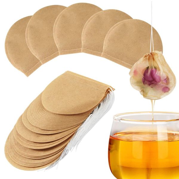 5000 Pcs/Lot sacs filtrants à thé bio jetables multi-usages naturel non blanchi papier cordon lâche feuilles sachets de thé