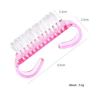 5000 stks Nail Borstels 6.5 * 3.5cm Roze Nagels Kunst Stofborstel Gereedschap Zachte Manicure Pedicure Tool Fingernail Accessoires Vingernagels Reinigingsgereedschap Levering per boot 25 dagen