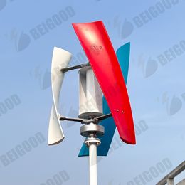 5000W 3000W 5 kW windturbine Verticale as Permanente magleverator Elektrisch vermogen12V 24V 3 Blades met MPPT -ladingscontroller