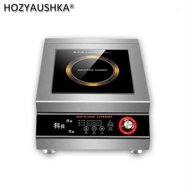 Cuisinière à induction domestique haute puissance 5000W, avion commercial, type de bouton authentique, cuisinière de restaurant5000W Household high-po1241g