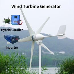 5000W Axe vertical Éolienne Générateur d'énergie alternative 48V Kit complet du ménage de sortie AC avec onduleur de contrôleur