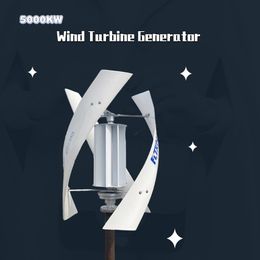 Générateur d'éoliennes verticales de 5000W avec contrôleur hybride Off-Grid System Inverter 5kW pour l'énergie sans domicile avec moulin à vent