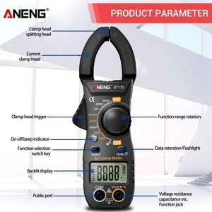 500A ST170 DIGITAL PRINDET METTER DC / AC COURANT Multimètre Ammeter Tentage Tester Diode Curacitance Capacité NCV OHM Test Test