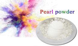 500 g de poudre de perle blanche en argent authentique pour décoration pour paupières pour ombragés art des ongles
