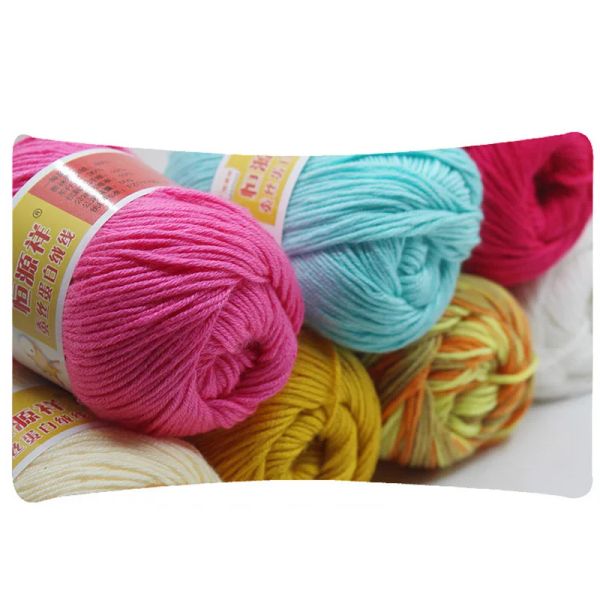 500g / lot 10 balles Fiber de soie douce Fibre à tricotage Soft Chyd Baby Yarn pour tricot à main le fil de laine bébé écologique pour le tricot