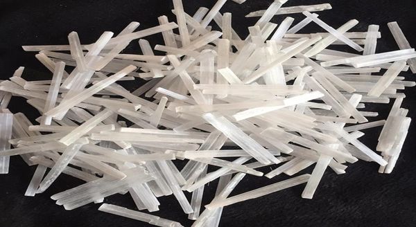 500g Natural selenite cuarzo palitos de cristal cuarzo chips de cristal piedras naturales y minerales para limpieza de aire 6947463