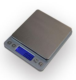 500g x 001g Mini Balance numérique électronique Portable étui de poche Balance de bijoux de cuisine postale Balance de poids 001g avec 2 plateaux6255893