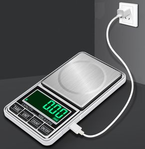 500G x 01G Cargo USB Escala electrónica de bolsillo digital Libra Joya Escala de joyería 05 kg Joyeria Balanca Pesaje de peso Escala 6361798