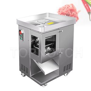 500kg / h automatische keuken elektrische vlees slijpmachines plantaardige snijden snijden machine commerciële vlees blok snijmachine 2,5 ~ 40mm dikte