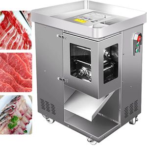 Picadora de carne eléctrica comercial de 500 kg/h, máquina de rodajas, cortadora de carne multifunción, rebanadora de alimentos, espesor en cubitos, personalizar 220V