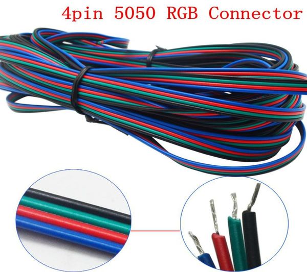 500M 4 broches LED RGB câble fil rallonge LED rallonge pour 50503528 LED RGB lumière Strip9549699