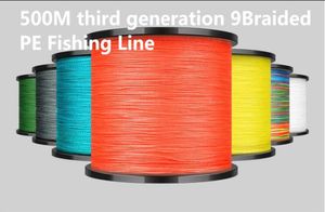 500m1640ft Derde generatie Pe Lijn 9Braided Fishing Line 8colors 8176lb Test voor zoutwaterhigrade prestaties Hoge kwaliteit2477631