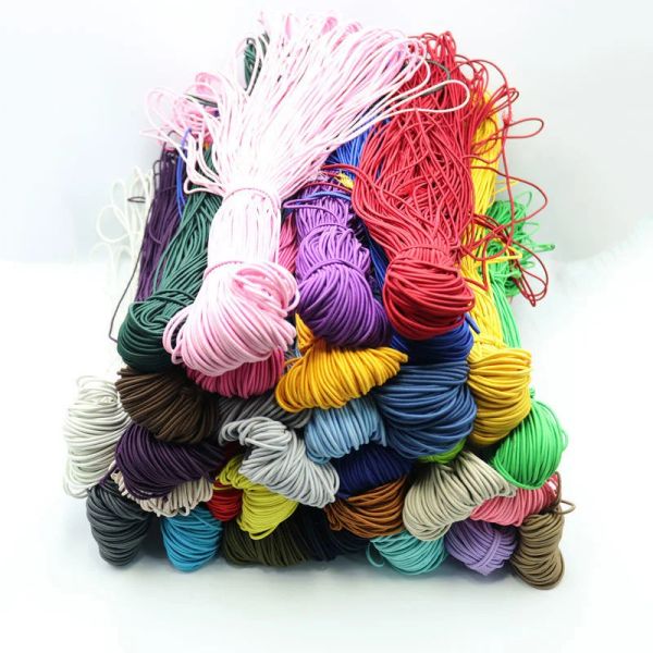 500 mètres 38 Couleur 2,5 mm High Elastic Round Round Rubgee Cord Cordon Elastic Bands Rubber