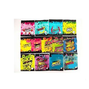 500 mg Gummi Sharks-verpakkingszak Sour Terp Crawlers Smell Poof Warheads Edibs Lege snoep Mylar-zakken Gummies-verpakking Hersluitbare ritssluitingszak 600MG