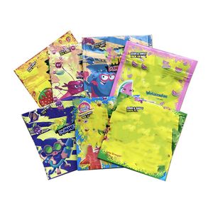 500mg bonbons gélifiés sacs d'emballage mylar paquets vides pastèque tropicale mannequins emballage sac gommeux