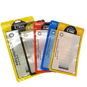 12x21 Sac d'emballage à fermeture à glissière en plastique coloré pour téléphone portable 4,7 à 6.5 cas de téléphone Shell Disponcies de détail Pochette Sacs à glissière