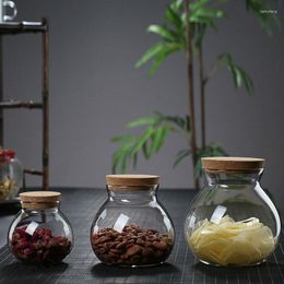 500 ml/1000 ml/1700 ml Kurk Deksel Snack vochtbestendige Verzegelde Fles Hoge Borosilicaatglas kan DIY Flessen Decoratie