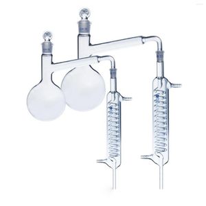 500 ml 1000 ml Lab Distilleren Apparatuur Ronde onderste kolf met spoelglascondensor