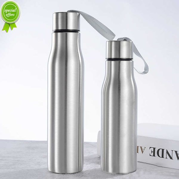 Bouteille d'eau en acier inoxydable de 500ml/1000ml, avec poignée, bouteille d'eau chaude et froide Portable, pour le cyclisme, le sport et les voyages