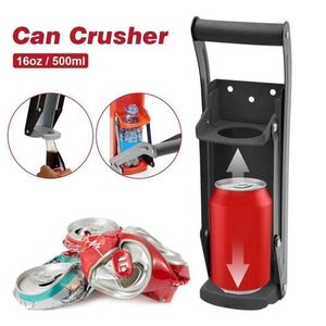 500 ml / 16.9oz kan waterfles pers crusher huishoudelijke wandgemonteerde recycling tool bier tinopener keuken gadget 210817