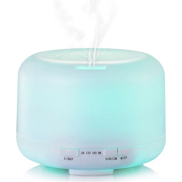 500ml air Ultra lampe humidificateur Purification de l'air Essentiel Huile Aromathérapie Machine Mist Maker 7 Changement de Couleur LED Lumière Y200416