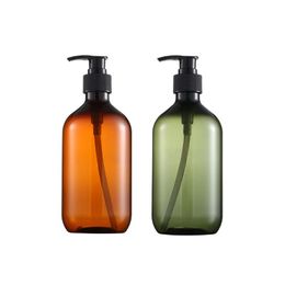 500 ml de salon de salle de bain Dispensateur rechargeable shampooing douche bouteille de gel polyvalent bouteilles de contenant de rangement liquide pour salle de bain / kitch