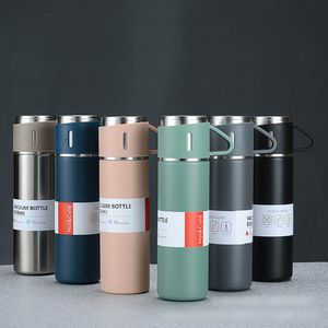 Tasses à logo personnalisables de 500 ml avec tasse de partage séparée tasses de voiture en acier inoxydable réutilisables bouteille d'eau isolée sous vide tasse de sublimation thermique cadeau ZL0961sea