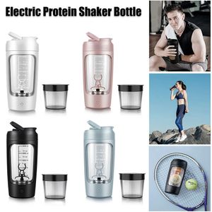 500 ml tasse de shaker protéique électrique avec boucheur de récipient de stockage en poudre Gym de sport