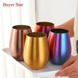 500 ml d'or en acier inoxydable bière tasse Drinkware Tumbler vaisselle tasse d'eau en plein air thé café cocktail tasses à boire tasses en métal 240327