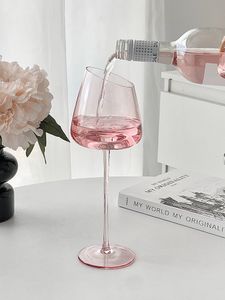 500 ml grote capaciteit roze rode wijn wijnglas hoogwaardige woning kristallen champagne glasglas schuine mondbeker