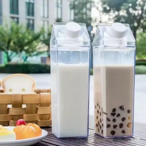 500 ml plastic heldere melk doos waterfles nieuw herbruikbaar sap transparante sport lekvrije cup doos melk drinken fy5230
