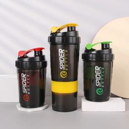 500 ml draagbare eiwitpoeder shaker fles hoge capaciteit drinkcontainer met kast plastic blender sportwater beker 240409