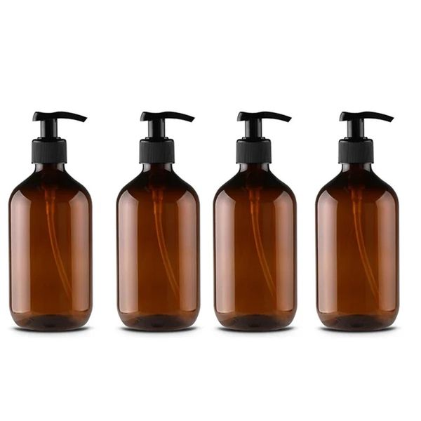 500 ml de bouteille de pompe Maquillage de salle de bain shampooing de bouteille liquide Conteneur de bouteille de voyage de voyage pour gel de douche à savon