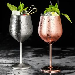 500 ml en verre en acier inoxydable Cocktail créatif Metal Wine Bar Restaurant Champagne Red Drinkware Barware 240430