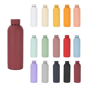 500 ml de bouteille d'eau en acier inoxydable Foldage de sports en métal résistant à la fuite de fuite durable plusieurs couleurs disponibles Mug de voyage personnalisable