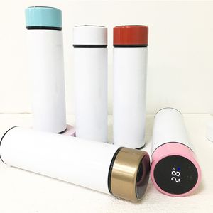 500ml Sublimation Smart LED Température Affichage Isolation Bouteille En Acier Inoxydable Intelligent Vide Thermos Cadeau De Noël