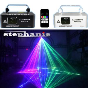 500 MW RGB Laser Beam Line Scanner Projector DJ Disco Stage Lighting Effect Remote Controller Party Wedding Bar Club DMX Lights