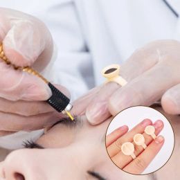 500pc El anillo de pigmento de maquillaje permanente desechable tazón de silicona tatuaje tintineo anillo de soporte de tinta para microblading ceja pigmento PMU PMU