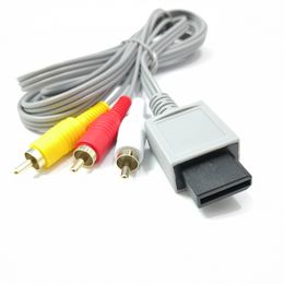 500 pièces 1.8m Audio vidéo AV câble Console de jeu Composite 3 RCA cordon fil principal 480p pour Console Nintendo Wii