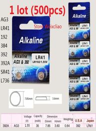 500 stcs 1 Lot Ag3 LR41 192 384 392 392A SR41 L736 155V Alkaline Button Cell Battery Batterijen 6645791