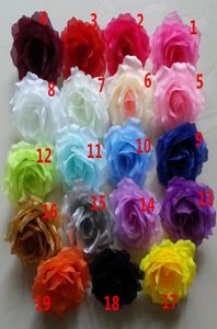 500 STKS 10 CM 20 kleuren kunstzijde rozenboog bloemhoofdjes diy bloem rekwisieten accessoires bruiloft decoratie zoenen bal maken1413243