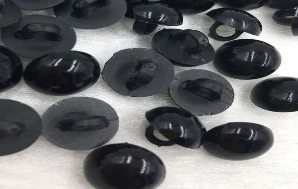 500 pièces 10mm acrylique champignon noir tige boutons en plastique décoratif bouton nègre bricolage couture oeil pour poupées jouet yeux PT1334980569