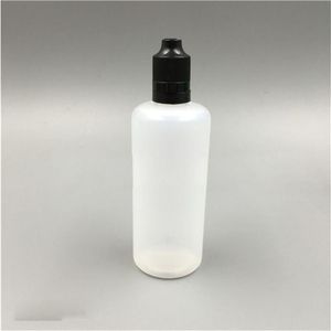 500 Pcs 120 ml E Liquide Bouteilles Translucide PE Plastique Compte-gouttes Vide E Bouteille De Jus 120 ml avec Tamper Coloré Bouchon À L'épreuve Des Enfants Longs Conseils Ncejo