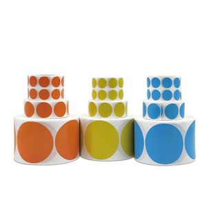 500 pièces 13mm 19mm 50mm papier coloré affaires adhésif autocollants sac boîte cuisson étiquette enveloppe fournitures de bureau