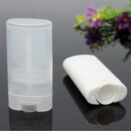 500 stks 15 ml Clear / White Deodorant Container Lotion Bar 15G Ovale Twist Tube Ronde Lip Balm Tube