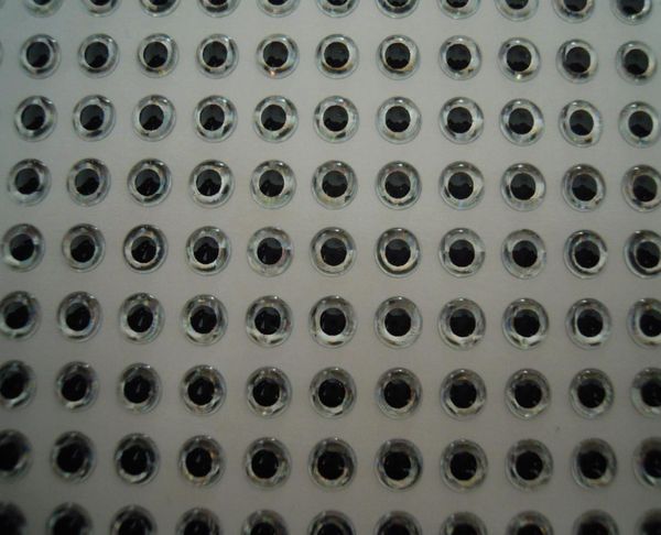500pcs 2 mm 3 mm 4 mm 5 mm 6 mm argent doux moulé moulé 3D holographie de pêche yeux leurre