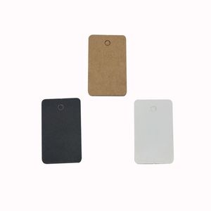 500 pièces 3.3X2cm carré Kraft papier carte étiquettes 3 couleurs blanc paquet étiquettes vêtement étiquettes volantes chaussures étiquette volante