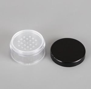 Boîte vide de poudre libre de 30ML, Kit de voyage de pot de maquillage en plastique, pots cosmétiques de 1Oz avec couvercles de tamis SN6208 500 pièces