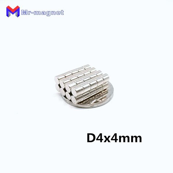 imanes 50 pcs 4 x 4 mm aimant disque réfrigérateur enseignement 44 matériel d44 meubles aimants 4 x 4 super forte terre rare néodyme aimant